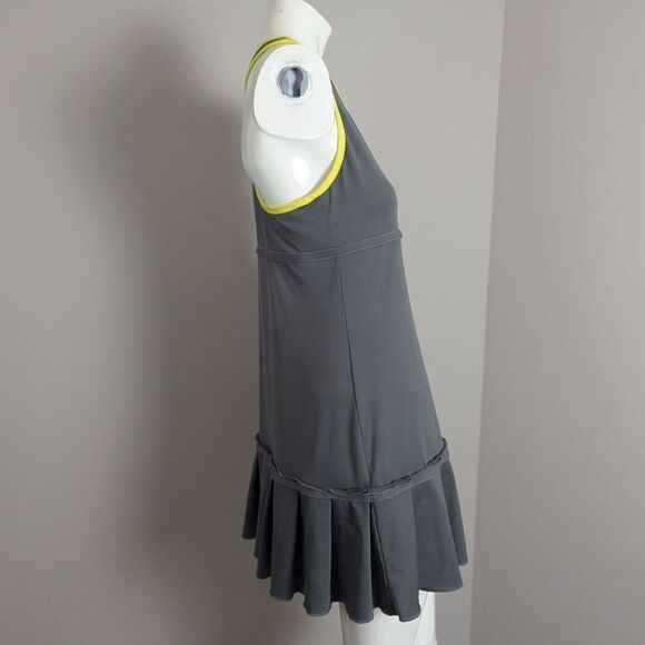 Calvin Klein Performance Athletic Dress – Pleated Hem – Size Small – Grey & Yell - Picture 4 of 10